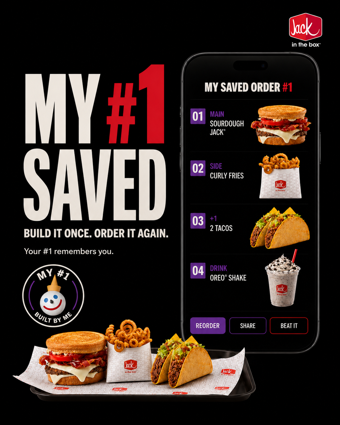 MY Number One saved order app concept